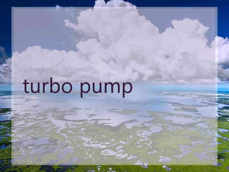 turbo pump