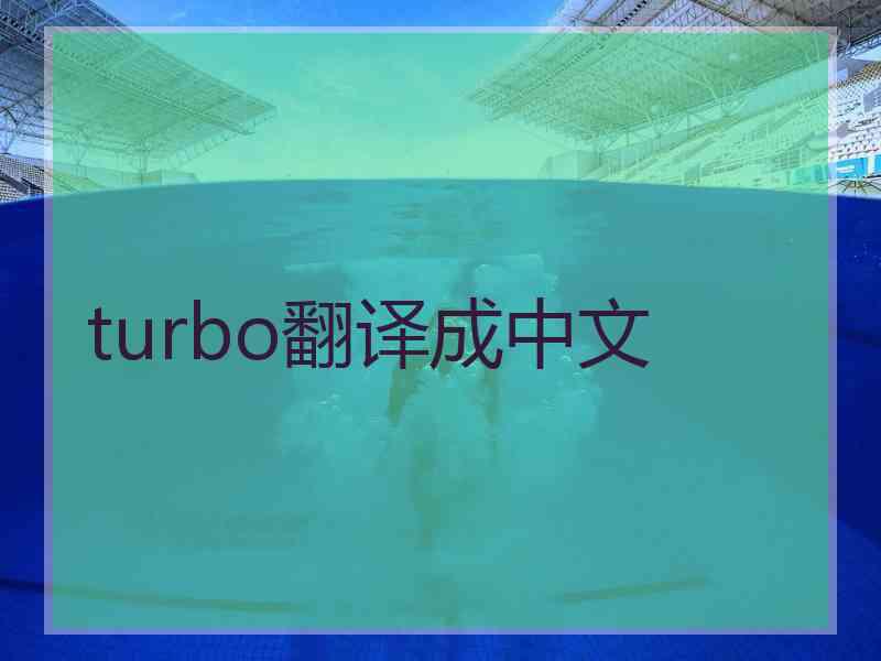 turbo翻译成中文