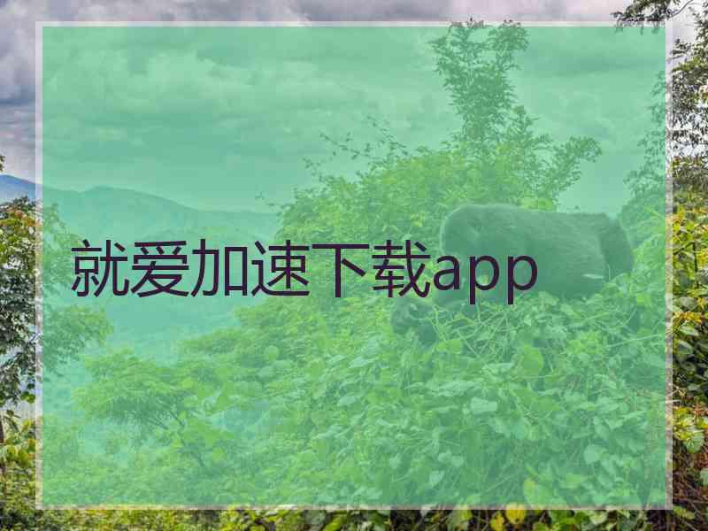 就爱加速下载app