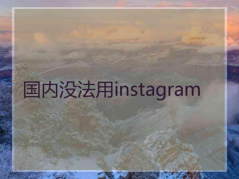 国内没法用instagram