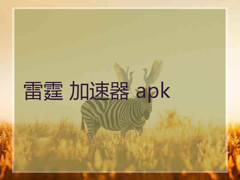 雷霆 加速器 apk