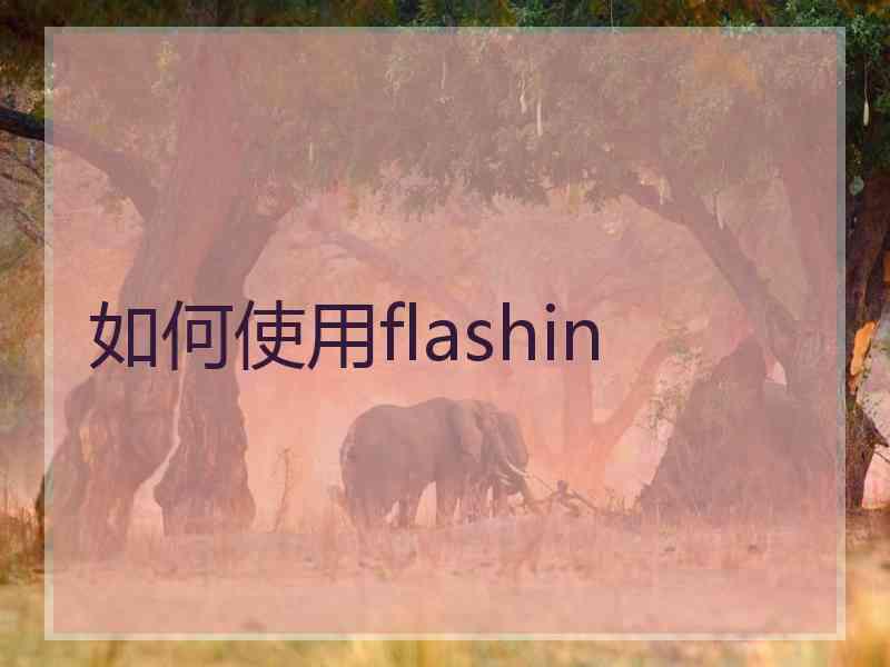 如何使用flashin