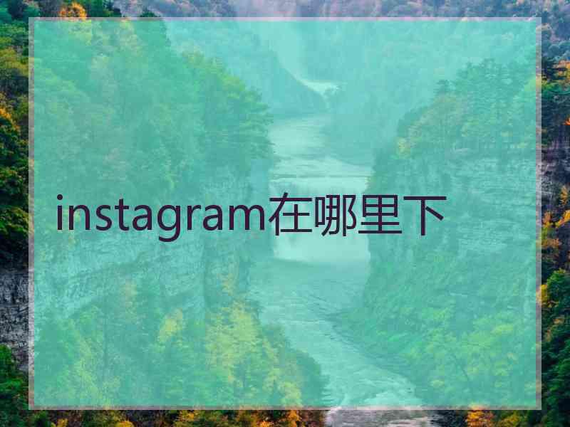 instagram在哪里下