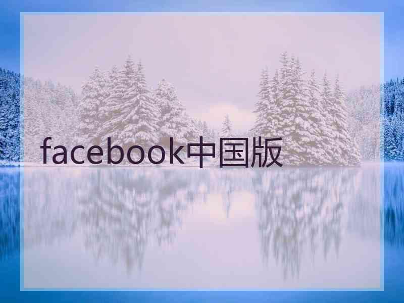 facebook中国版