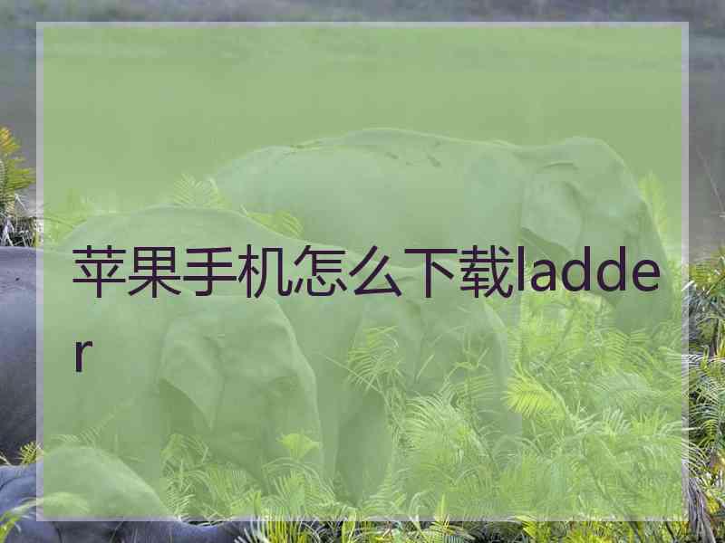 苹果手机怎么下载ladder