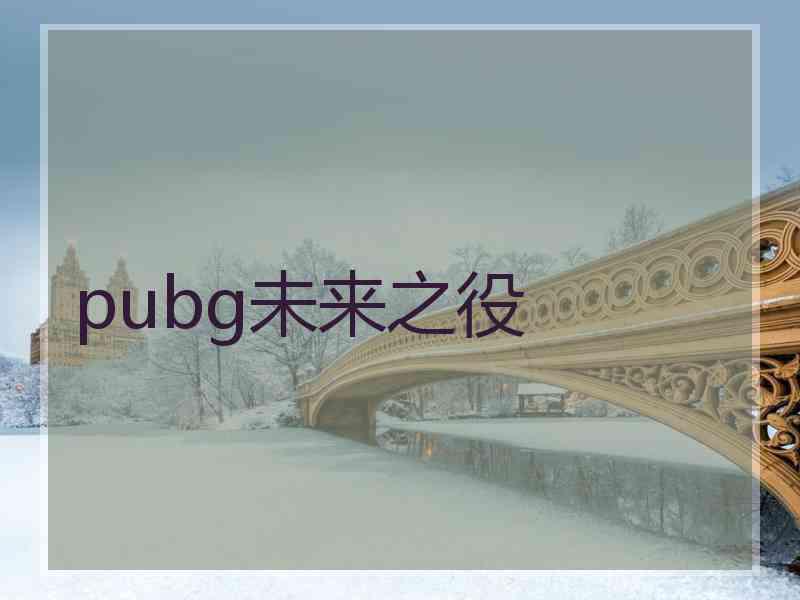 pubg未来之役