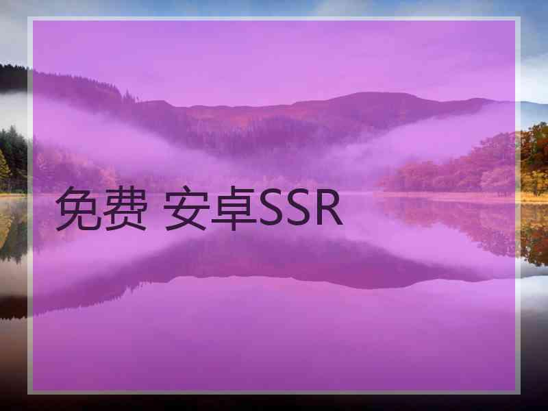 免费 安卓SSR