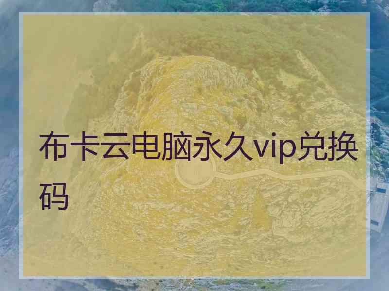 布卡云电脑永久vip兑换码