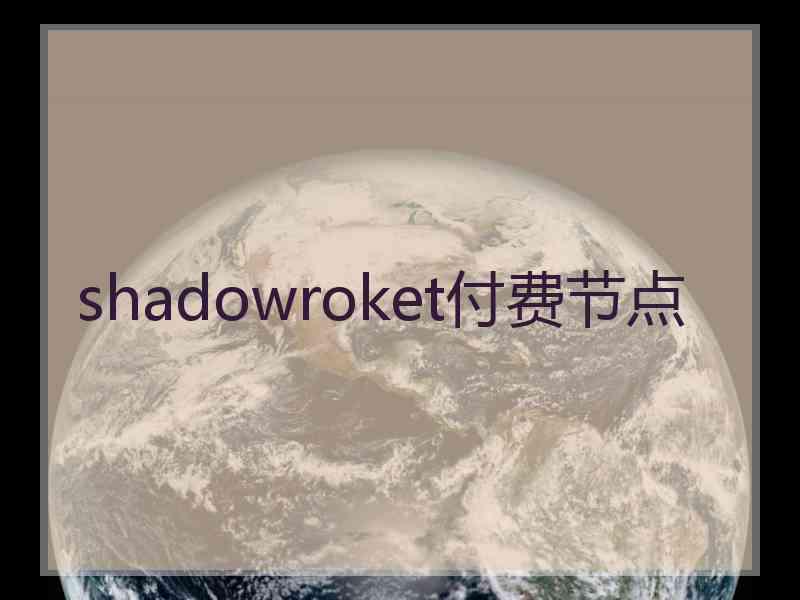 shadowroket付费节点