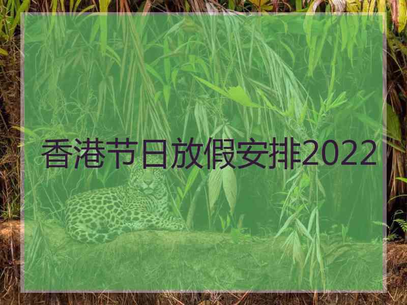 香港节日放假安排2022