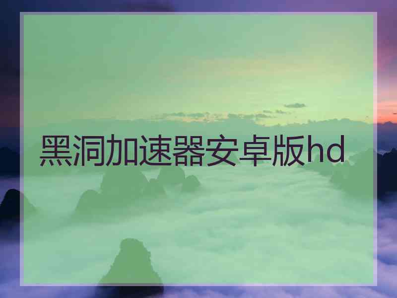 黑洞加速器安卓版hd