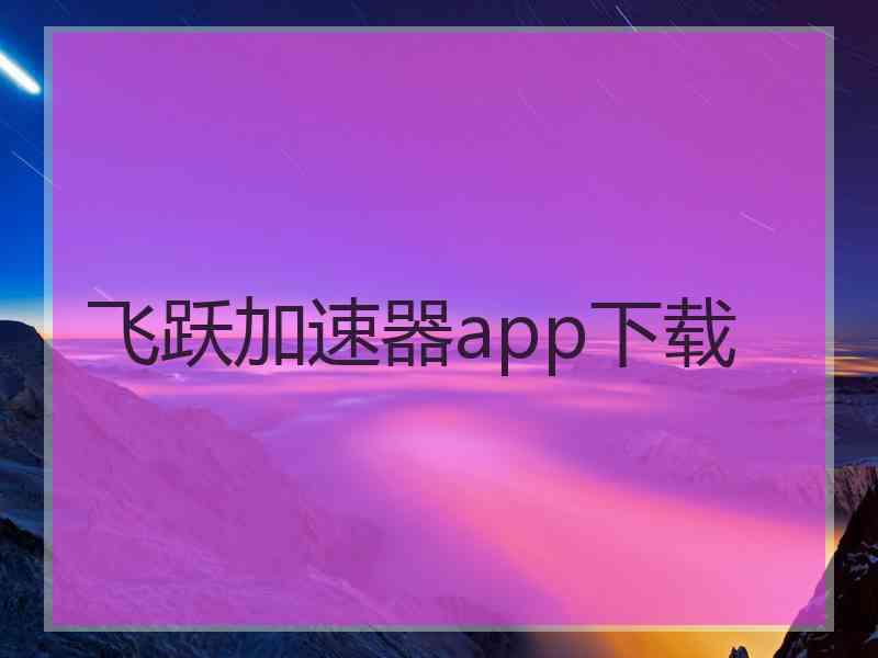 飞跃加速器app下载