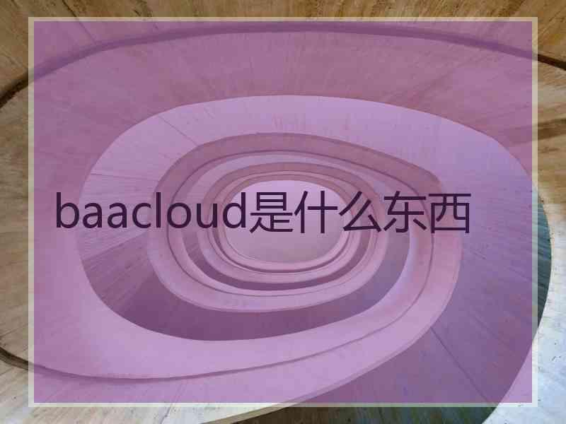 baacloud是什么东西