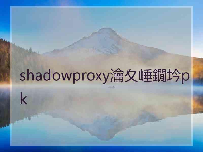 shadowproxy瀹夊崜鐗坅pk