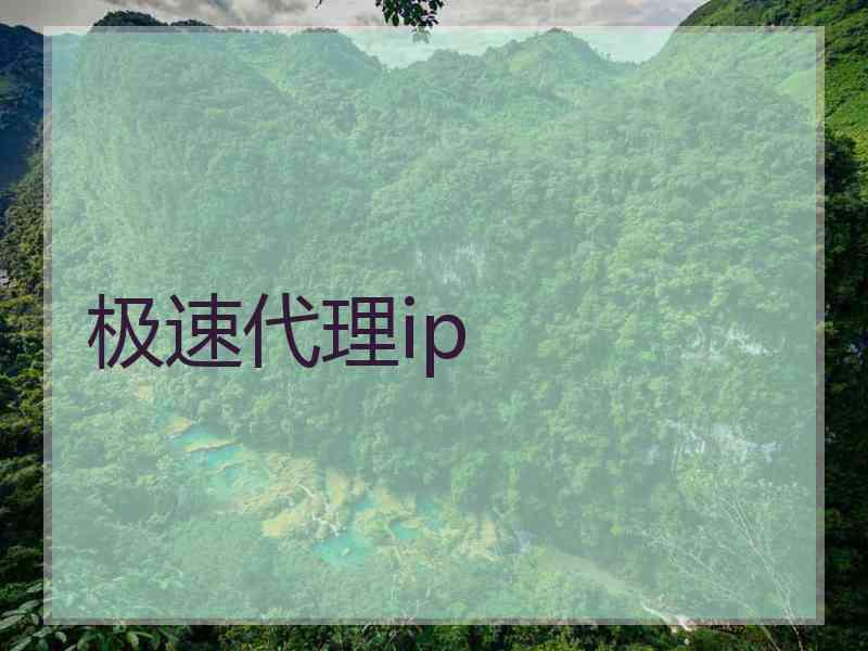 极速代理ip