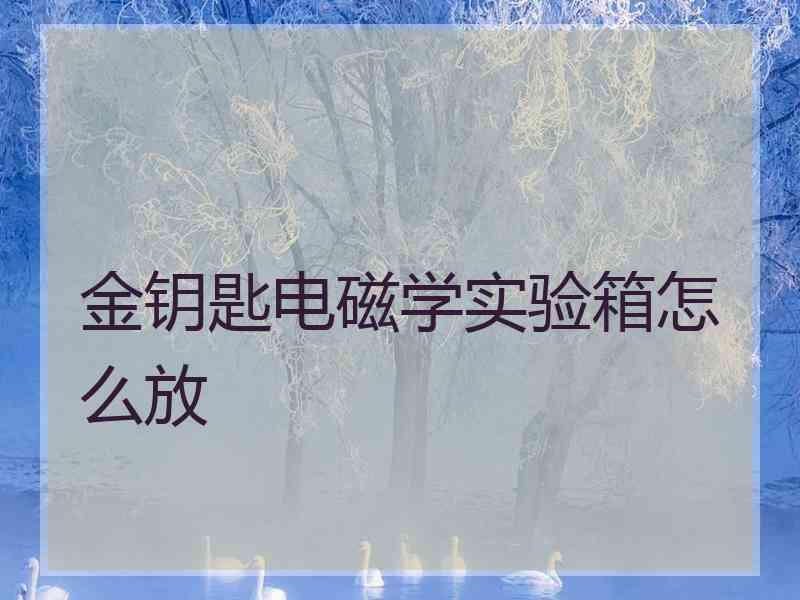 金钥匙电磁学实验箱怎么放