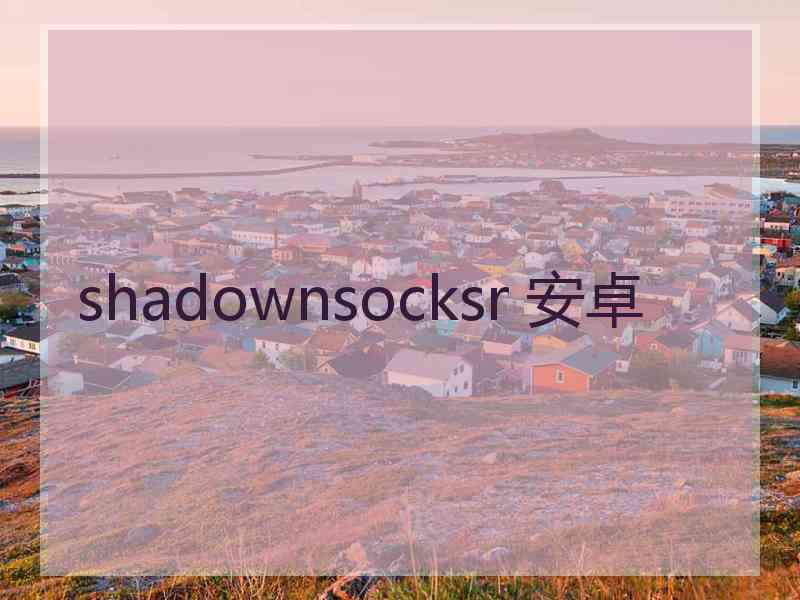 shadownsocksr 安卓