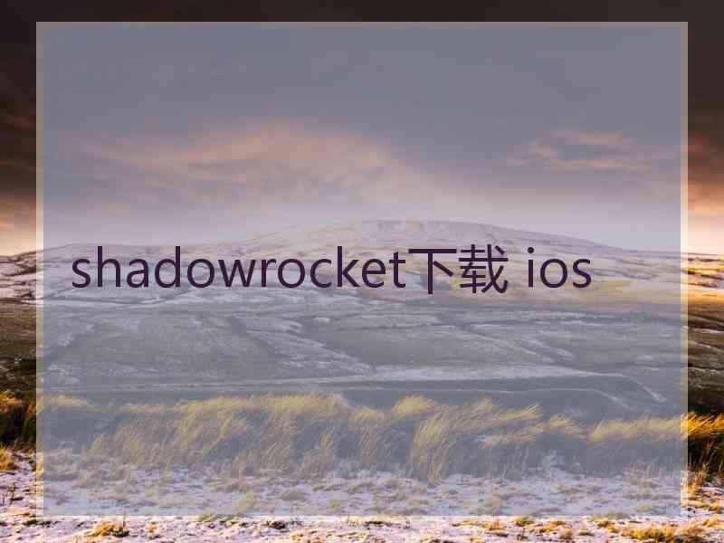 shadowrocket下载 ios