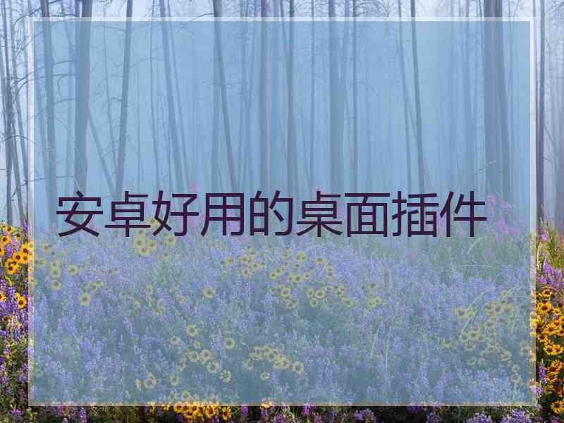 安卓好用的桌面插件