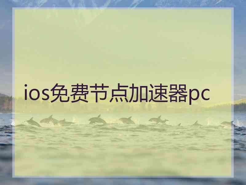 ios免费节点加速器pc