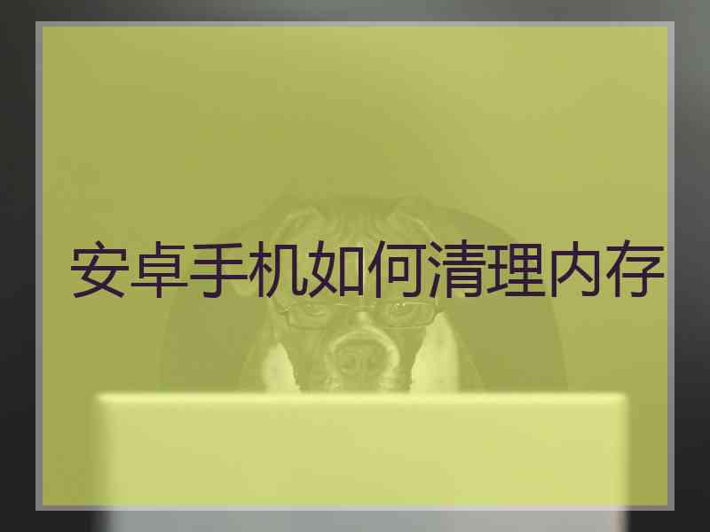 安卓手机如何清理内存