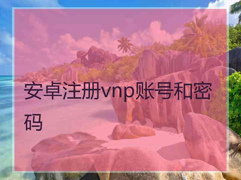 安卓注册vnp账号和密码