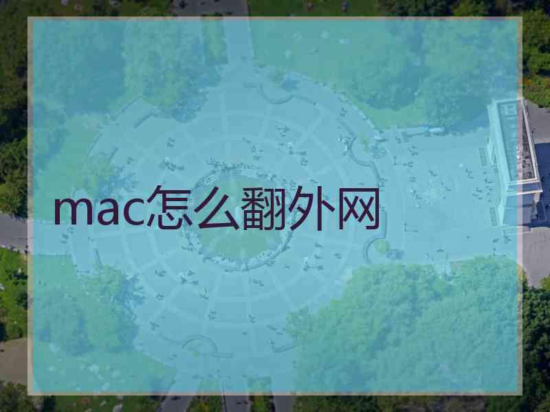 mac怎么翻外网