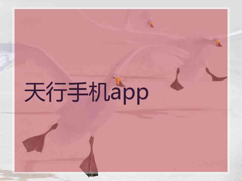 天行手机app