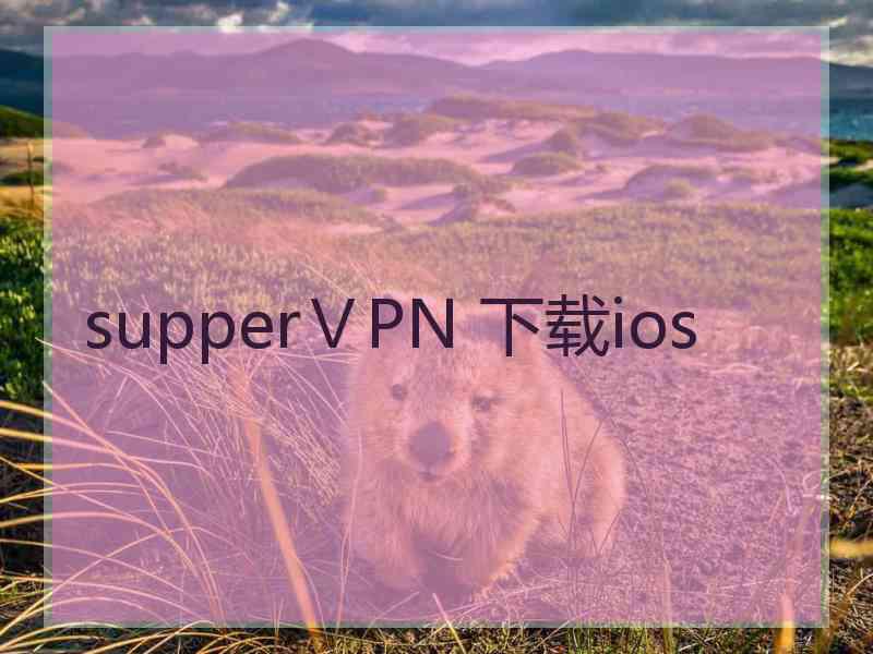 supperⅤPN 下载ios