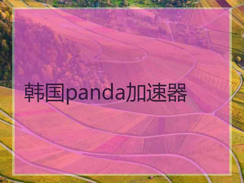 韩国panda加速器