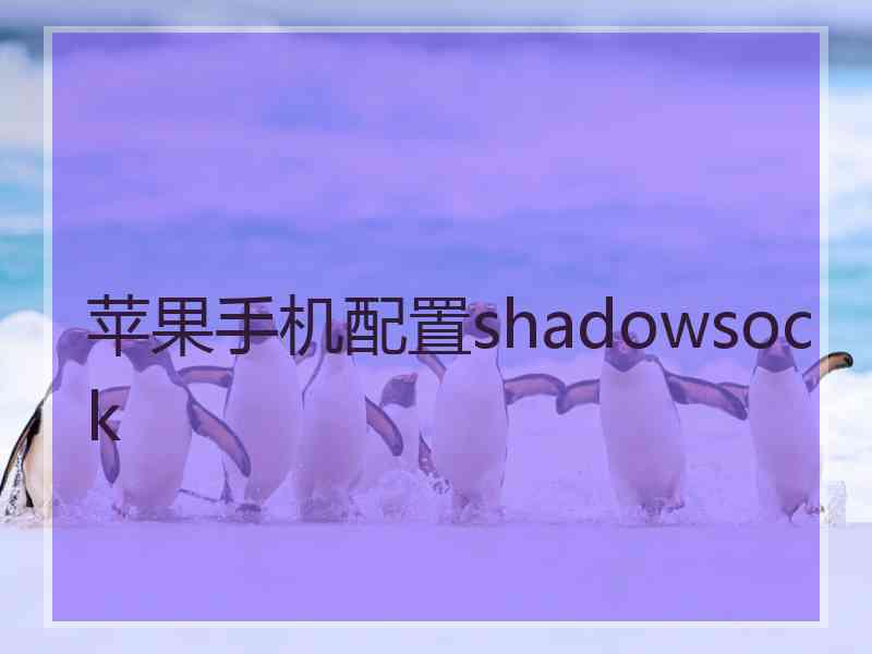 苹果手机配置shadowsock