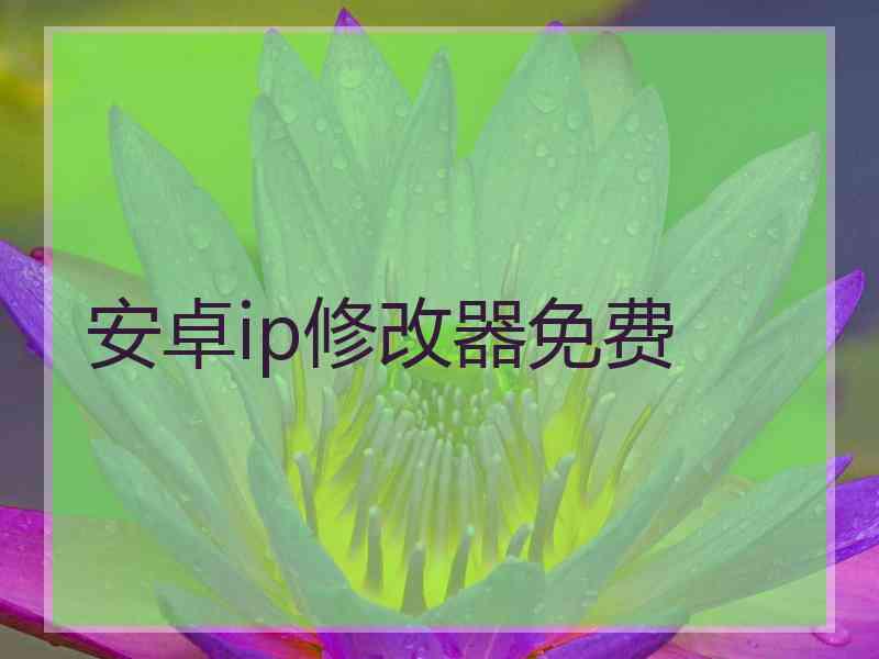 安卓ip修改器免费