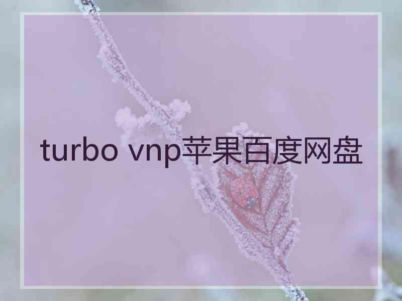 turbo vnp苹果百度网盘