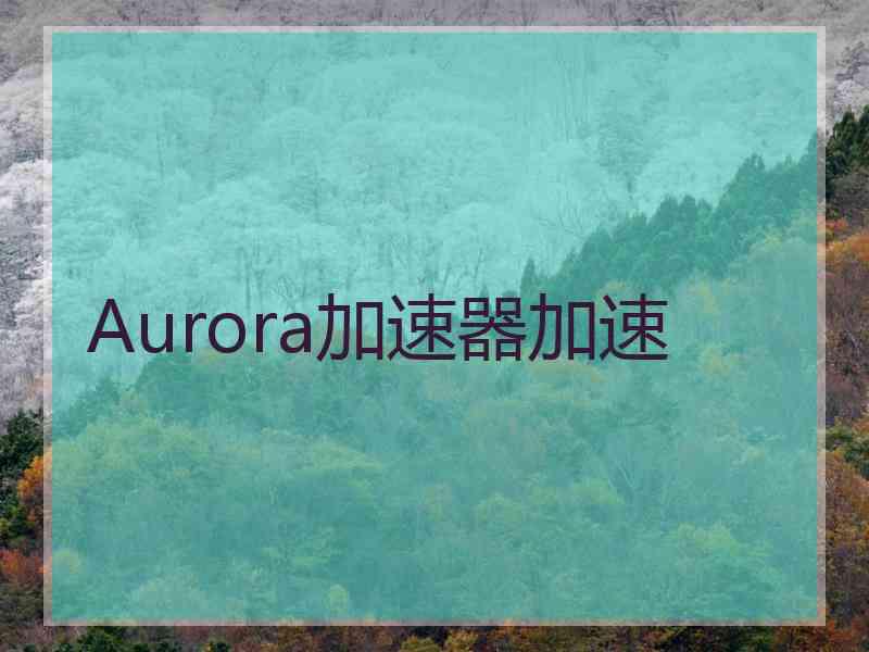 Aurora加速器加速