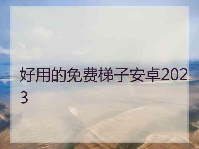 好用的免费梯子安卓2023