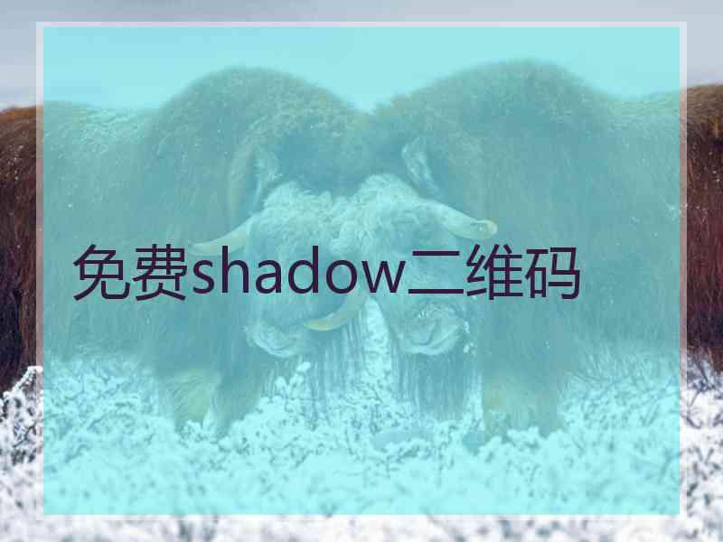 免费shadow二维码