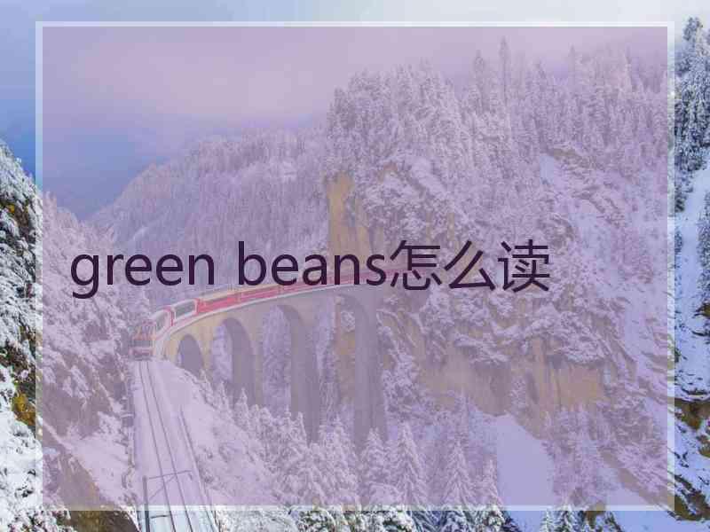 green beans怎么读
