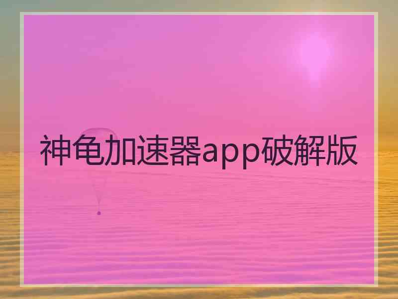 神龟加速器app破解版