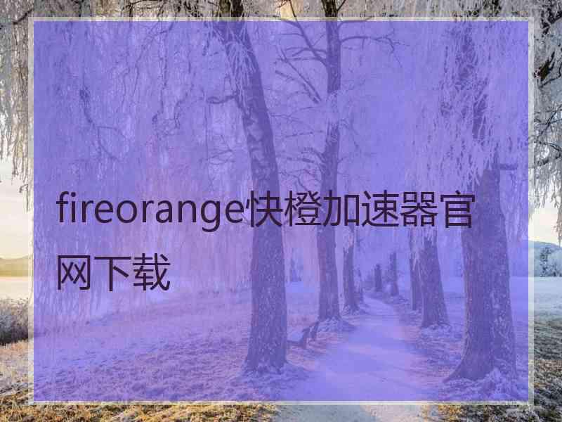 fireorange快橙加速器官网下载